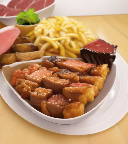 Golden Diced Beef Platter