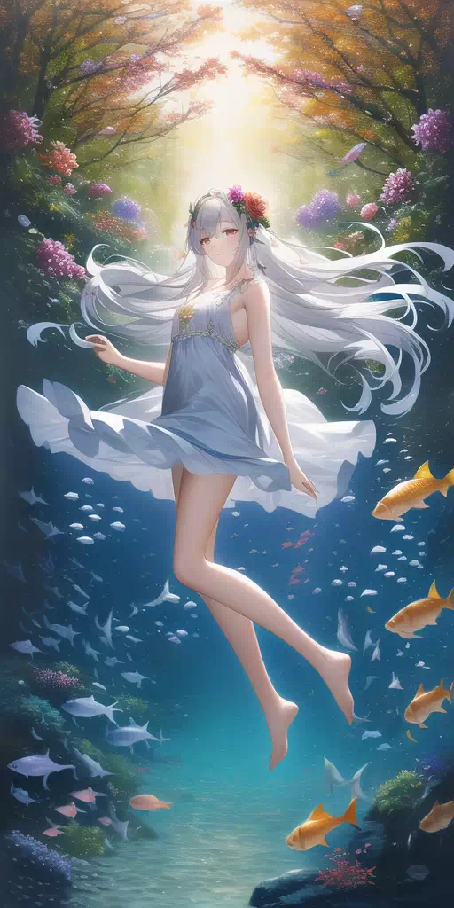 花，海，少女