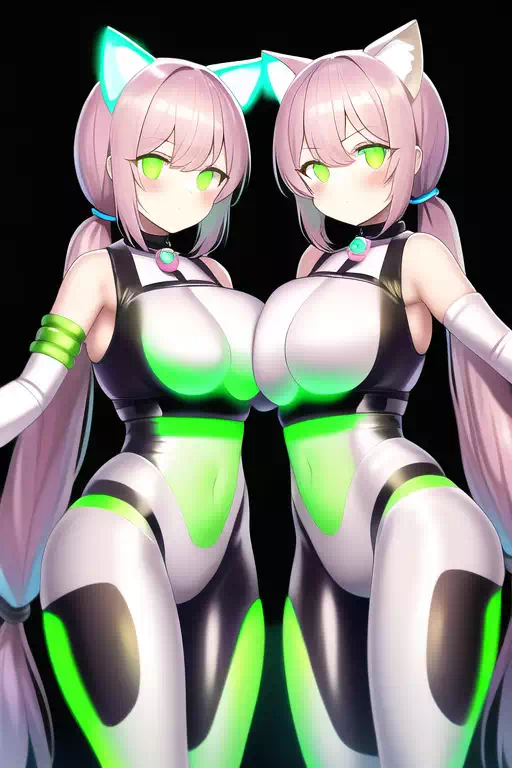 【NovelAI】Cyber rubbersuit girls