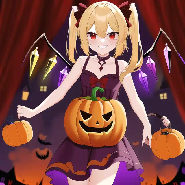 フランドール・スカーレット　ハロウィン　４枚