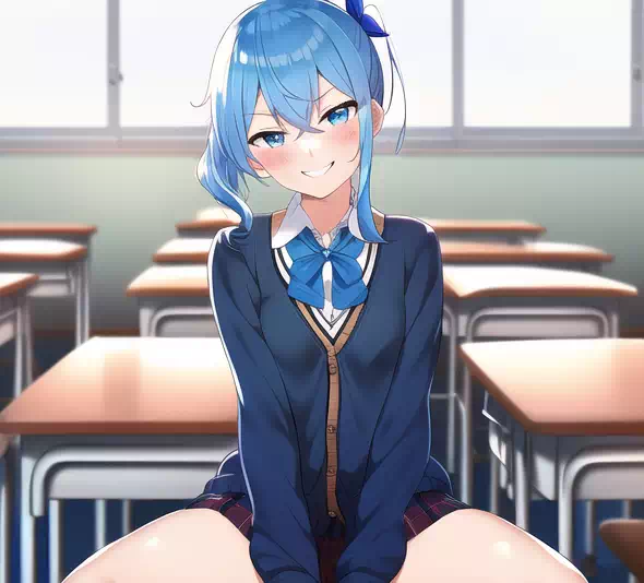 blue girl school