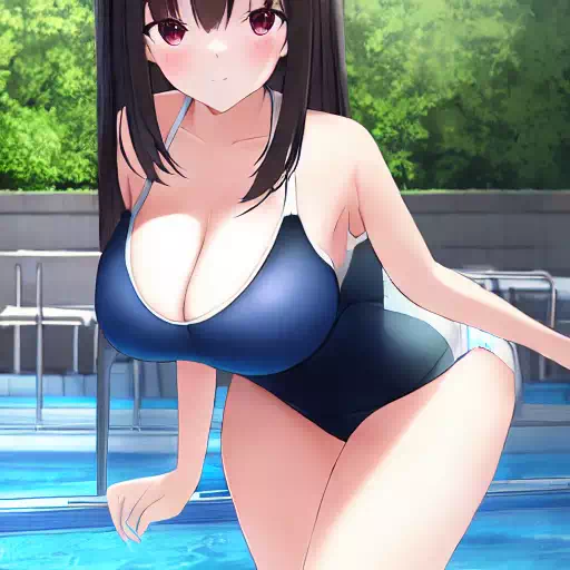 スク水 黒髪の美少女88