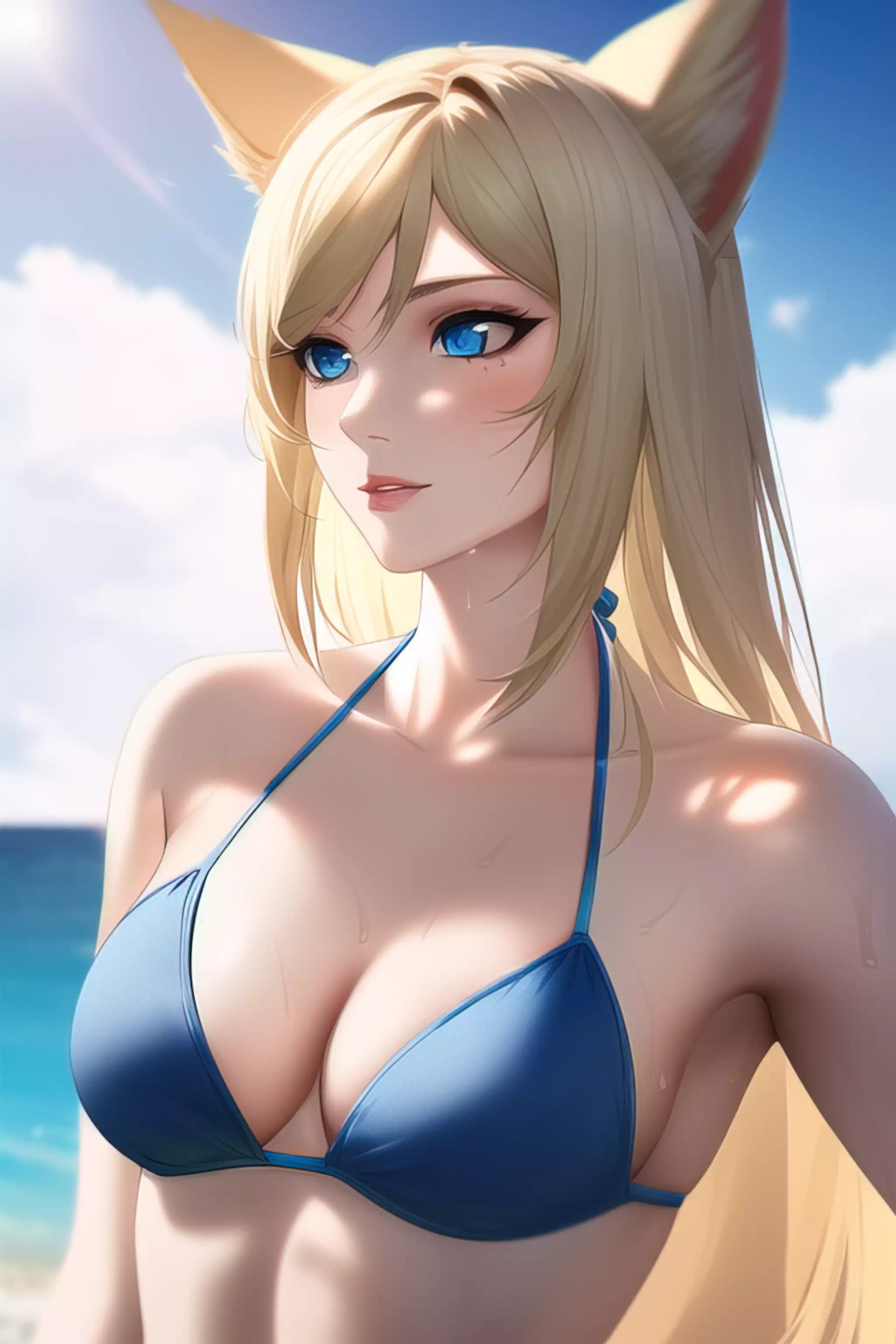 Ahri Blue Bikini