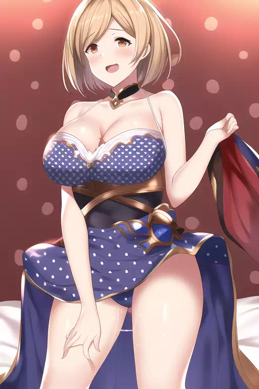 NovelAIで水玉衣装のジータちゃんを生成してみた