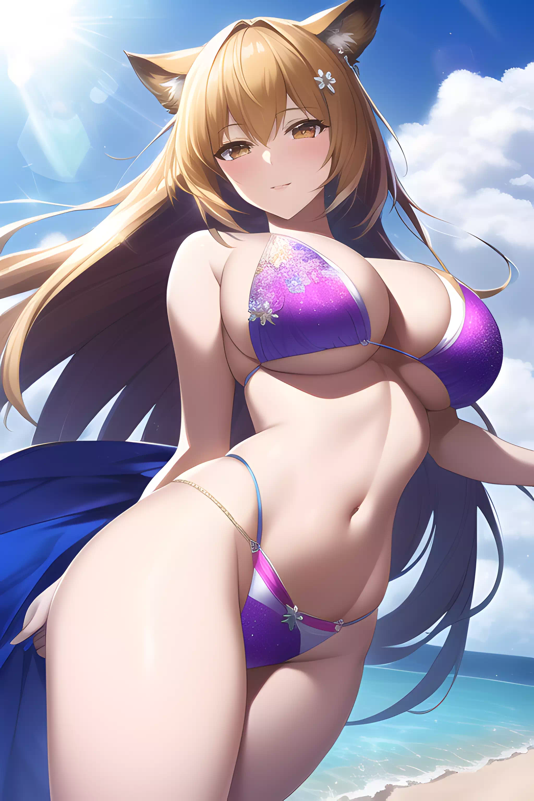 水着ケモミミさん