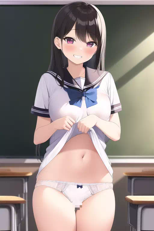 ニヤニヤしながらパンツ見せてくれる女の子