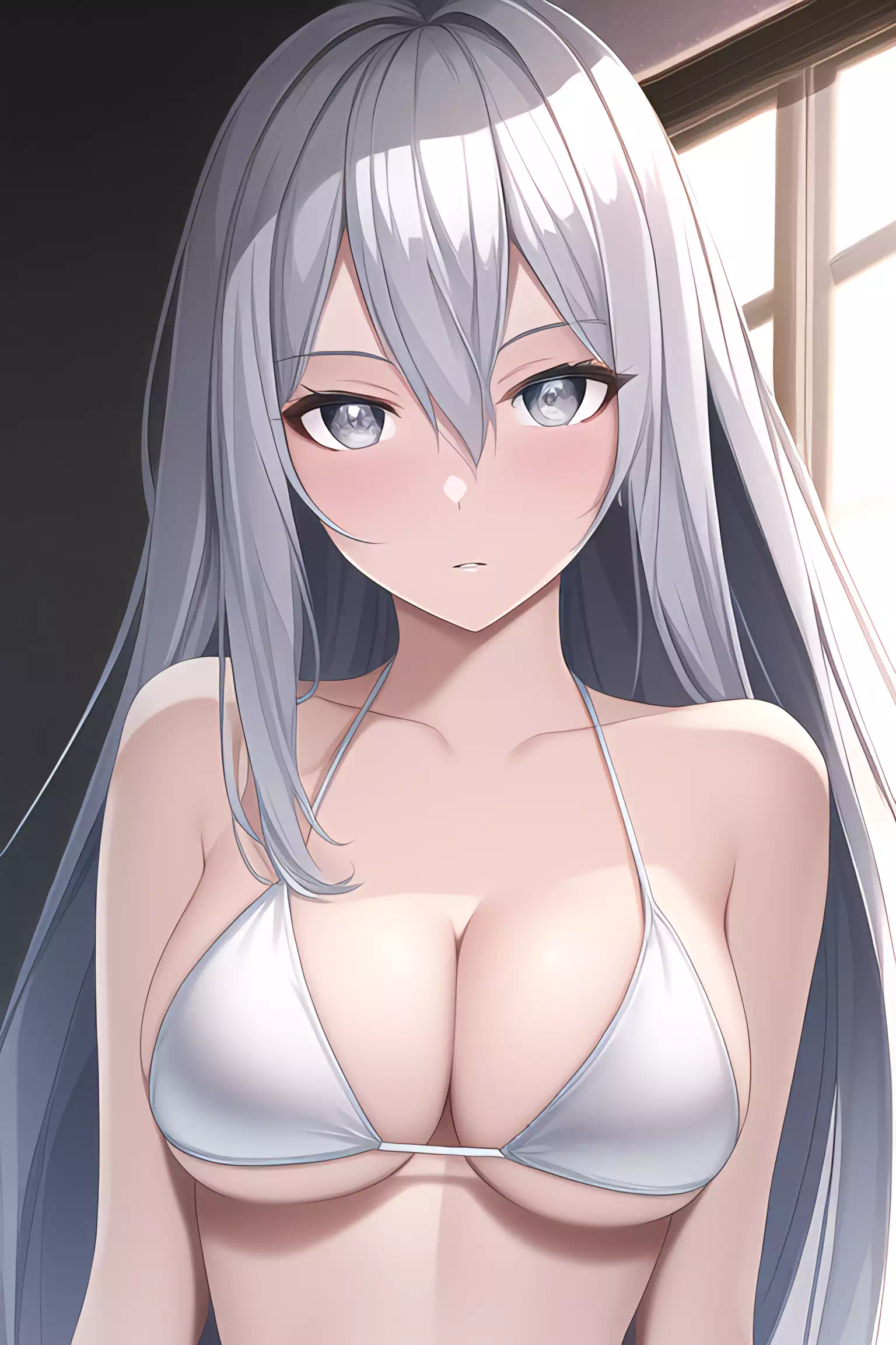 銀髪ロングの女の子水着まとめ2