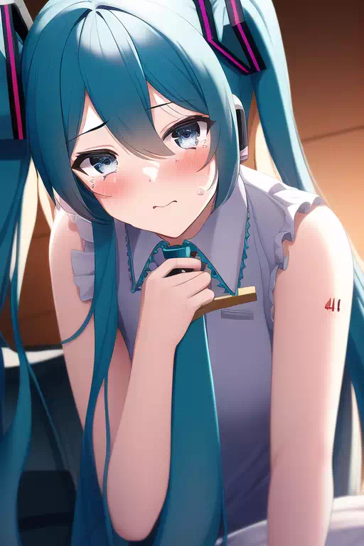 ボカロPに命令され、泣きながら服を脱ぎ始める初音ミク