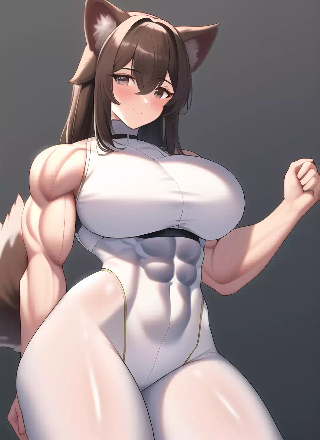 AI art &#8211; muscle dog girl 1