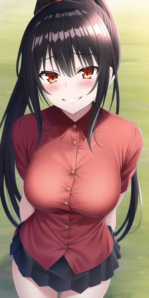 Kurumi attempts with red shirt