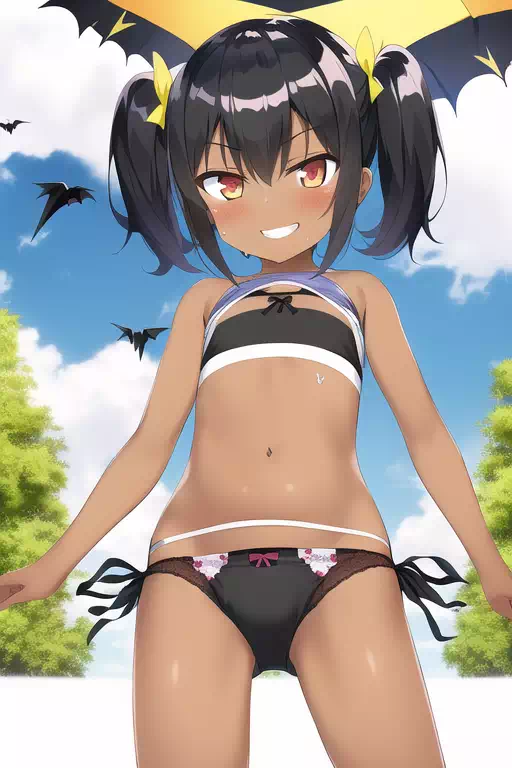 NovelAI生成の褐色メスガキ