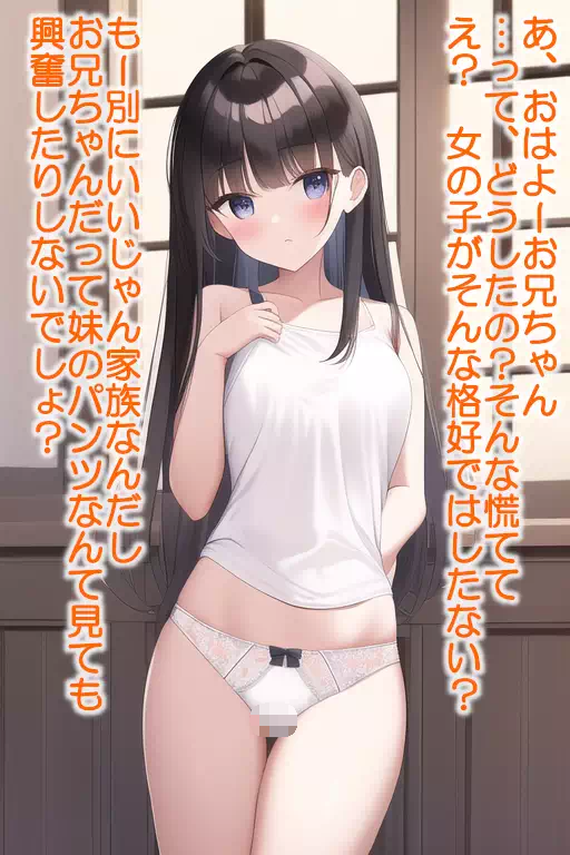 【AI】パンツ姿でうろつく無自覚妹