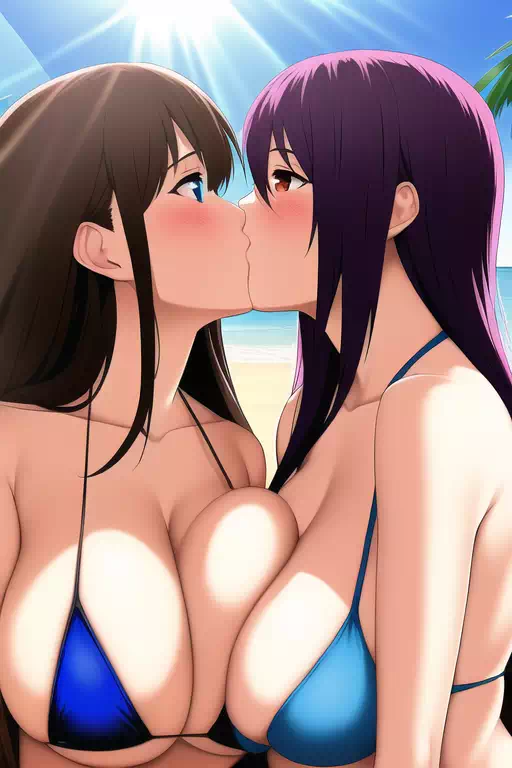 ビキニ百合キス