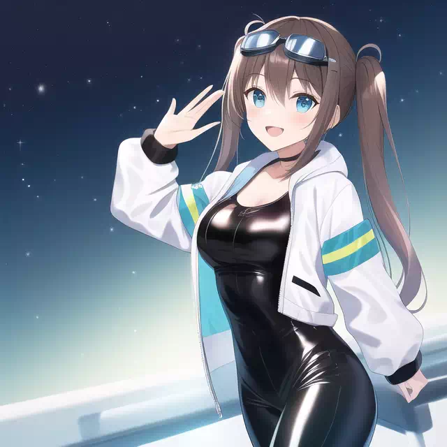 【NovelAI】Goggle rubbersuit girl