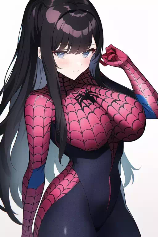 スパイダーマンコスプレの女の子