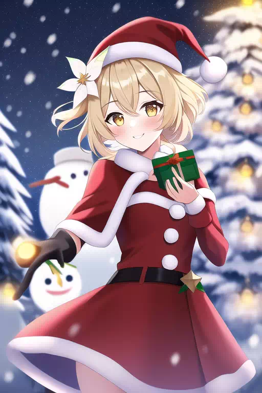 クリスマスサンタ服 蛍(原神)Chrismas Lumine 6