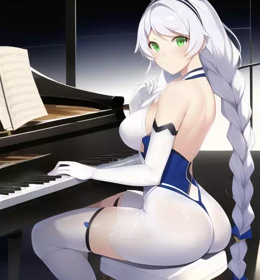 ピアノを弾くキアナ