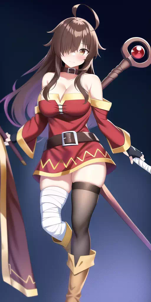 Wiz in megumins oufit