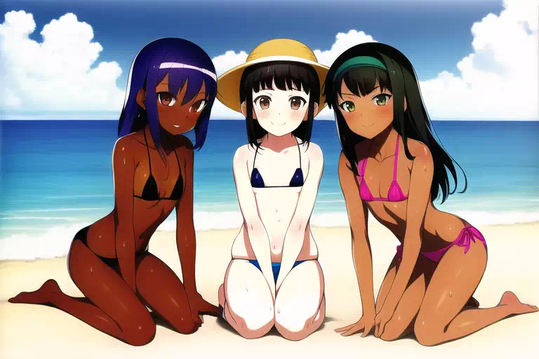 NovelAI生成の褐色メスガキ