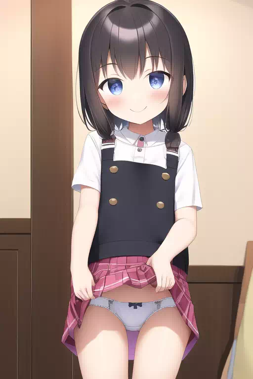 スカートをたくし上げる女の子 5