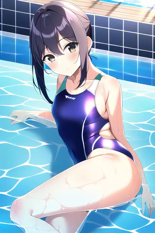 競泳水着の女の子