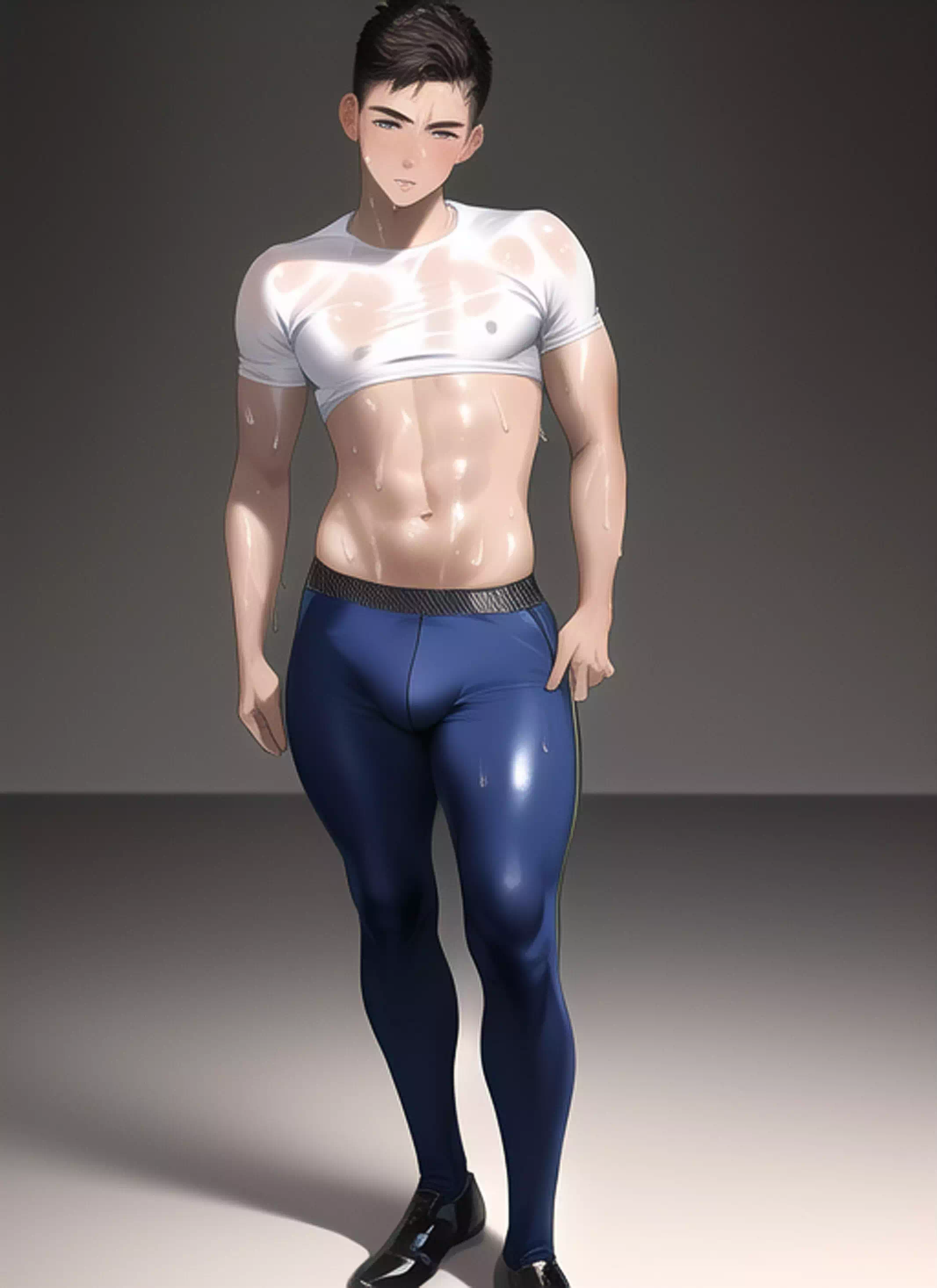 Beautiful boy in tights