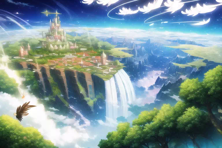 異世界ファンタジー　風景　背景　素材