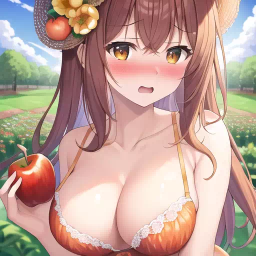 Girl with apple