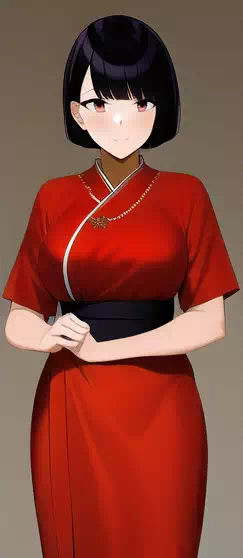 赤いドレスの少女は魅力的です (Novel AI)