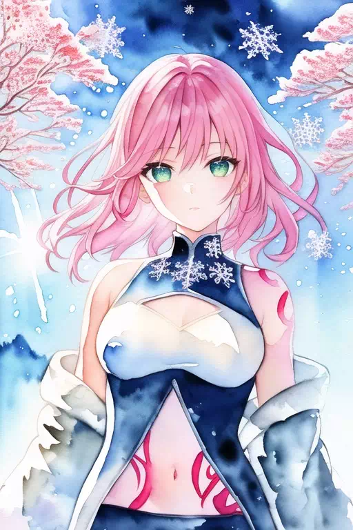 sakura haruno snow queen