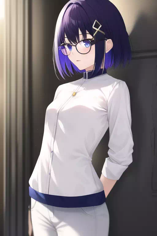 紫髪のメガネちゃん