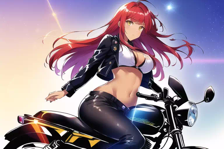 バイク乗り少女