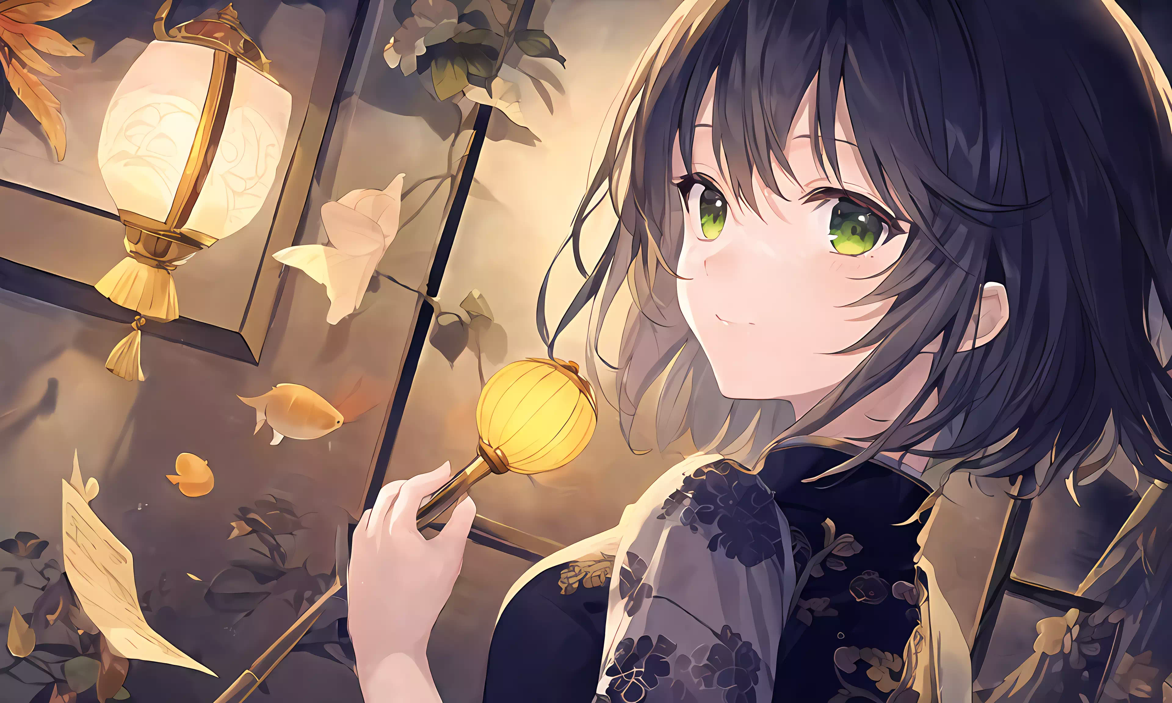 balck short hair girl