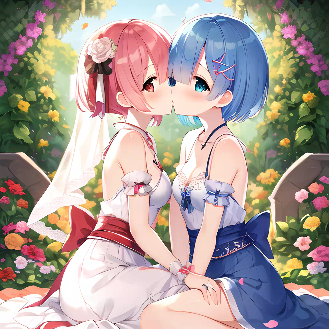 レム Rem Ram kiss