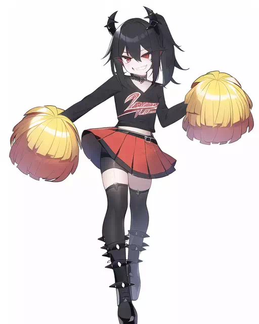 Femboy Gothic Cheerleader