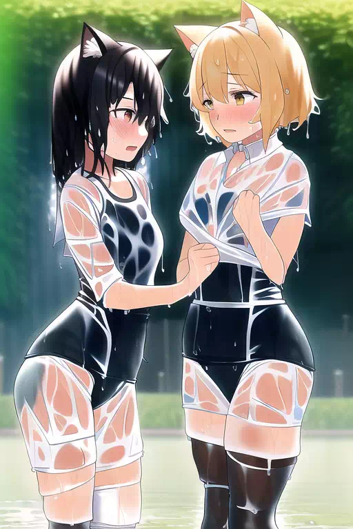 【NovelAI】School swimsuit girls