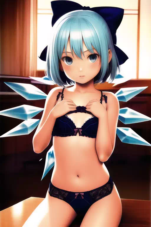 NovelAI生成の東方のチルノ