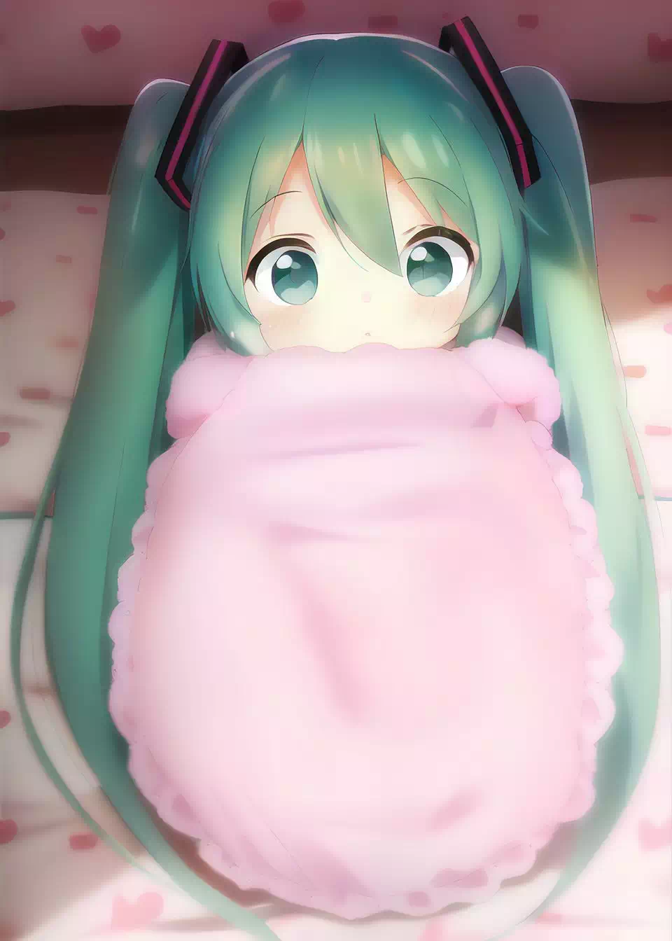 【AI絵】脱いだら凄かった赤ちゃんミク