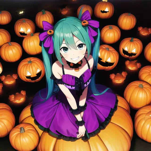 初音ミク３枚　ハロウィン