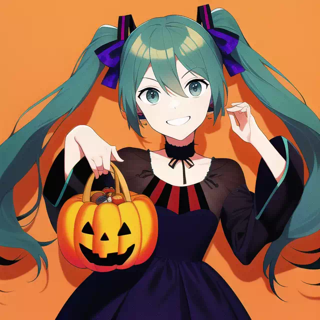 初音ミク３枚　ハロウィン