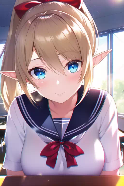 ポニーテールのエルフさん