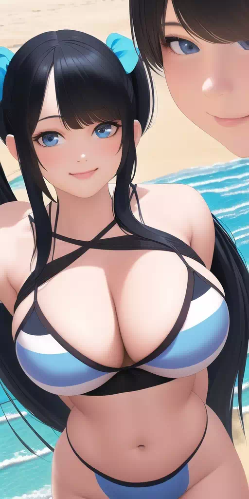 Realistic Twintail Bikini Girl