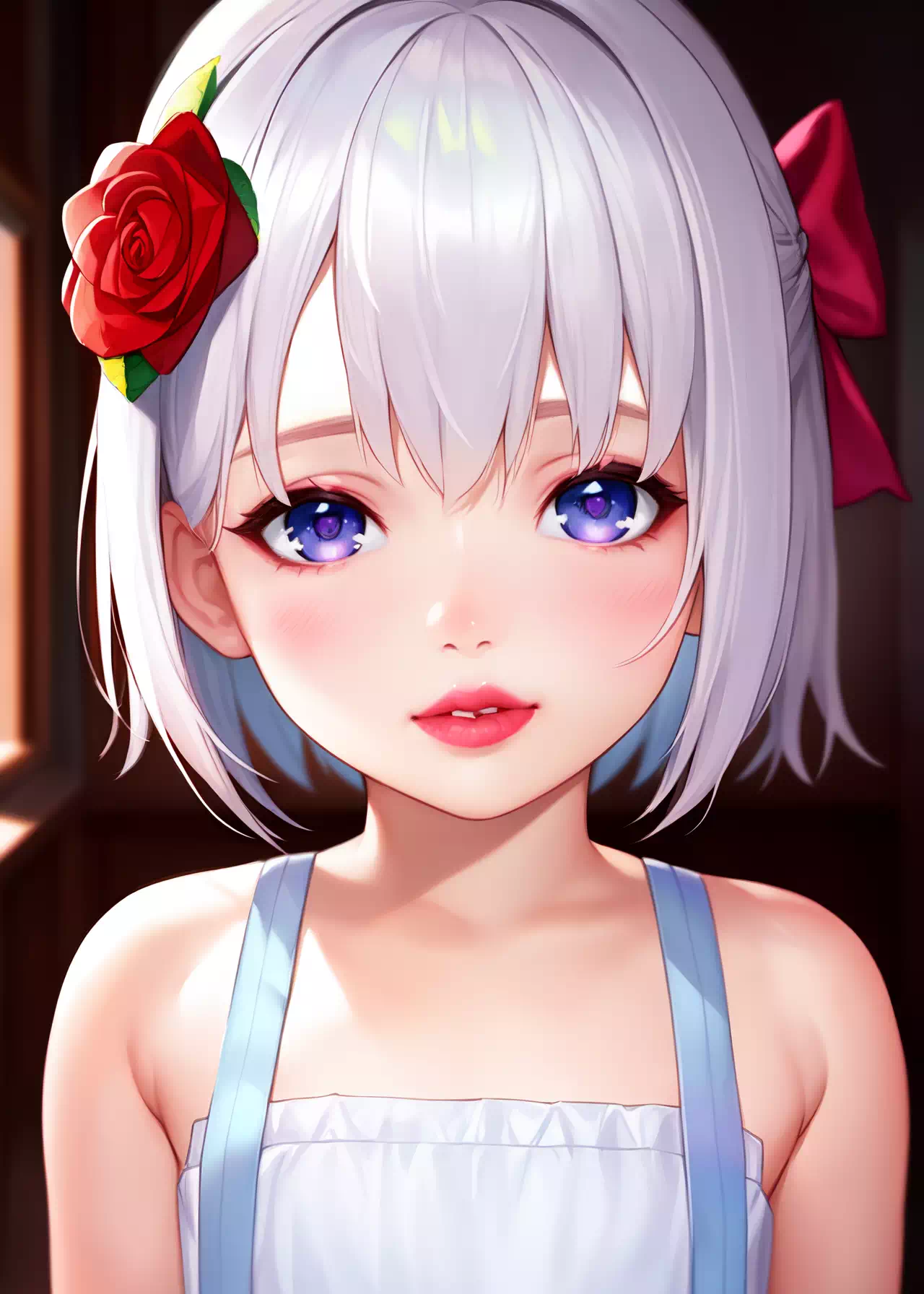 White Hair Cutie 01