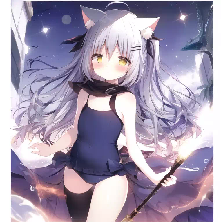 School swimsuit neko