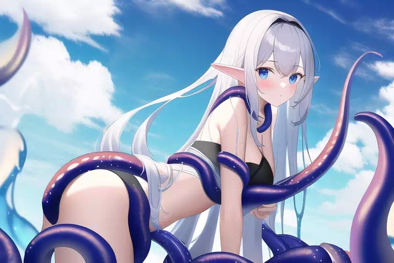少女，触手