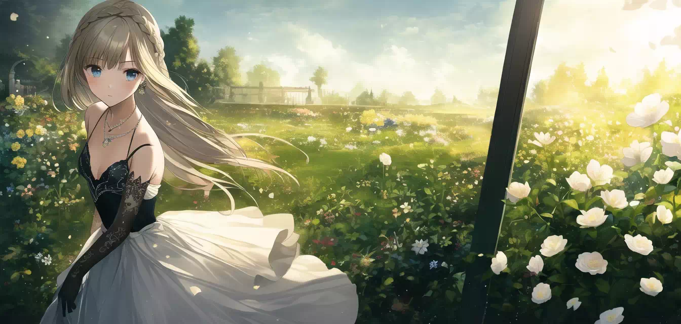girl in garden