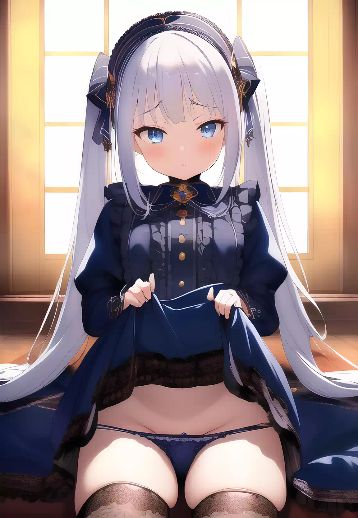 sitting loli