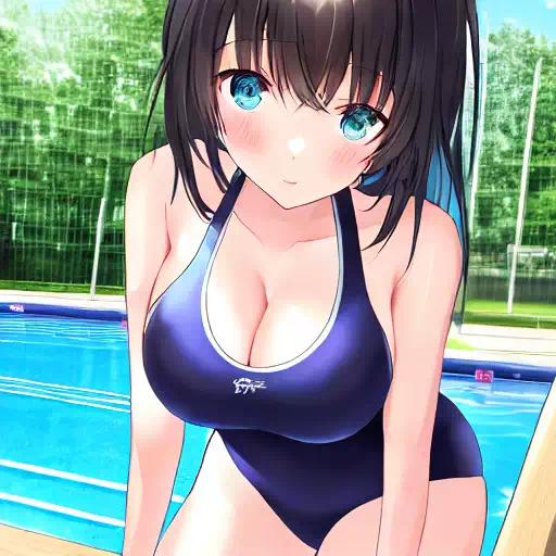 スク水 黒髪の美少女61