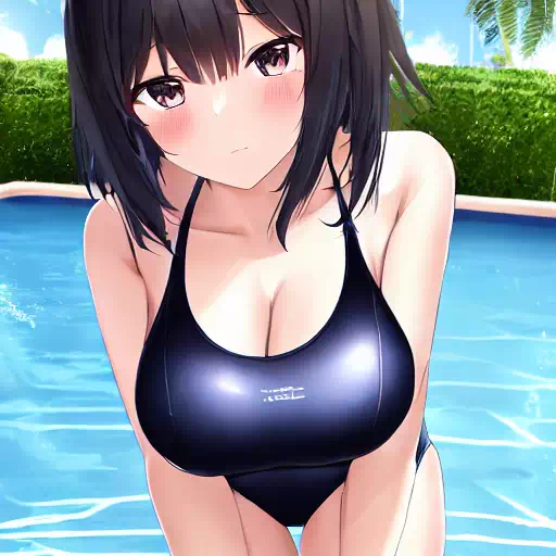 スク水 黒髪の美少女68