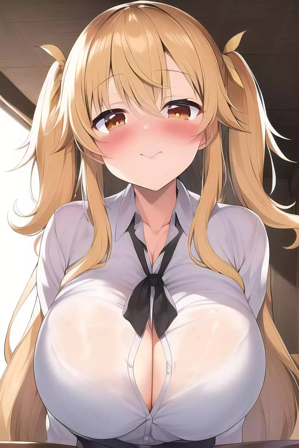 大きな胸をこちらにアピールしてくる金髪娘